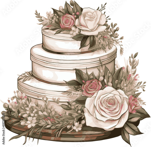 wedding cake vector