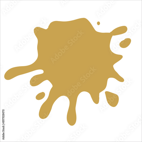 Paint gold pigment spray splash stain illustration spots