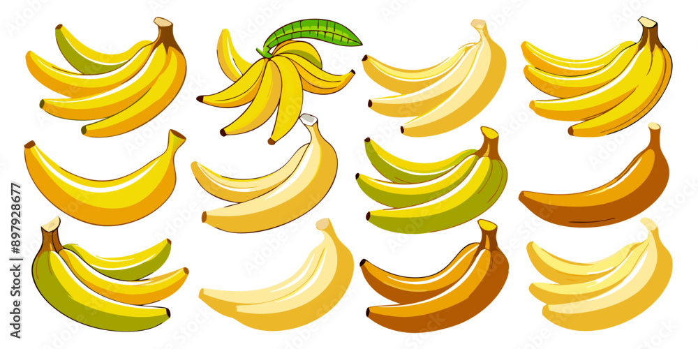 Clean and Simple Banana on White Clean and Simple Banana on White