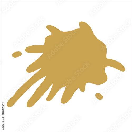 Paint gold pigment spray splash stain illustration spots