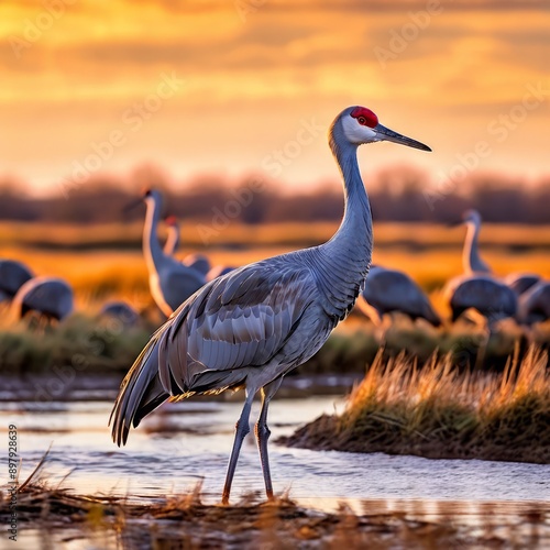 the platte river sandhill crane migration in the united states a photo