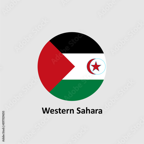 Free Download Western sahara flag design vector illustration on a gray background for graphic and web design. - GFXLoad