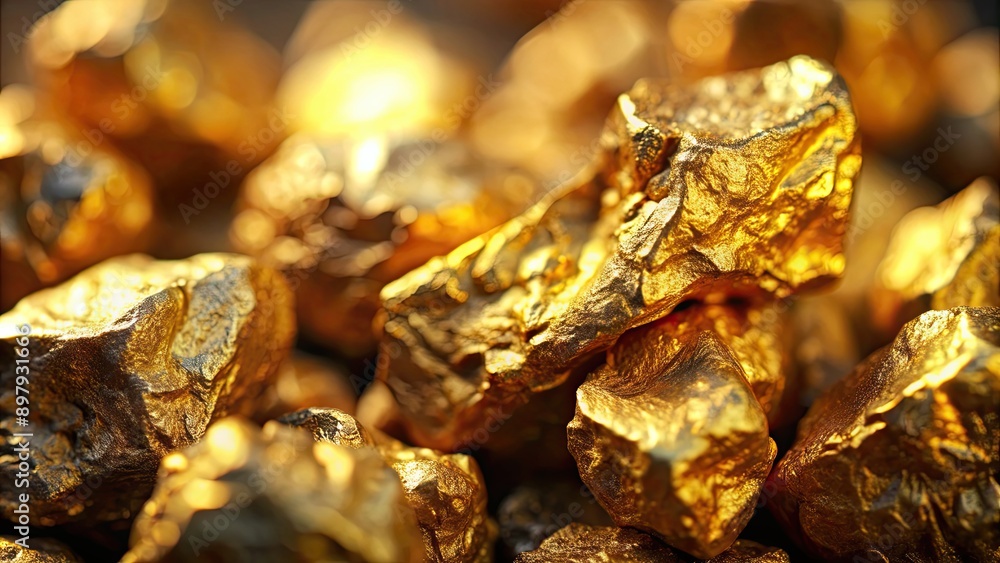 Close-up of shiny gold ore in natural lighting, gold, ore, mineral, precious, metal, shiny, valuable, rocks, geology Close-up of shiny gold ore in natural lighting, gold, ore, mineral, precious, metal, shiny, valuable, rocks, geology