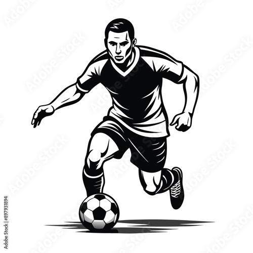 soccer player with ball