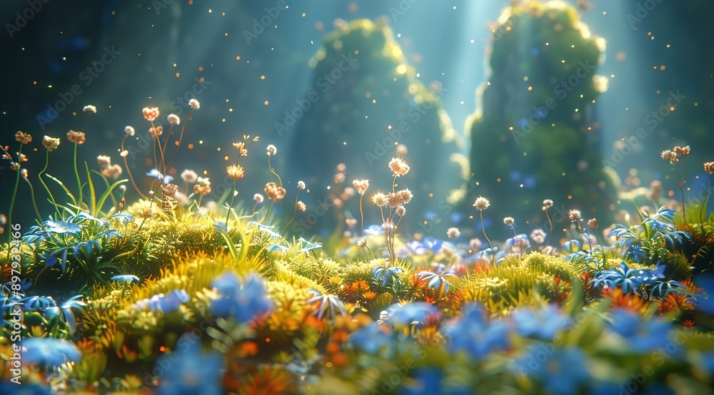 Fototapeta premium christmas tree with lights