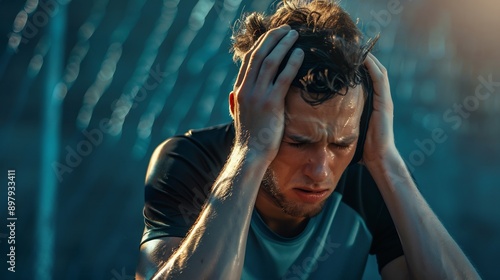 Male athletes suffer from headaches or dizziness due to excessive exercise.