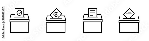 Vote icon set, voting sign for mobile concept and web design, vector illustration, on a white background.