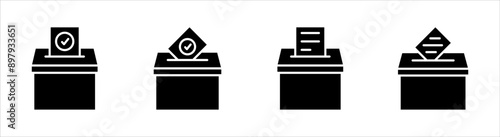 Vote icon set, voting sign for mobile concept and web design, vector illustration, on a white background.