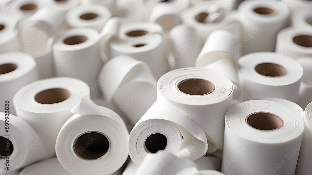 Roll of bandage White toilet paper rolls up close Roll of bandage White toilet paper rolls up close