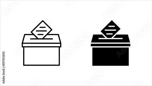 Vote icon set, voting sign for mobile concept and web design, vector illustration, on a white background.