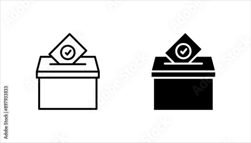 Vote icon set, voting sign for mobile concept and web design, vector illustration, on a white background.
