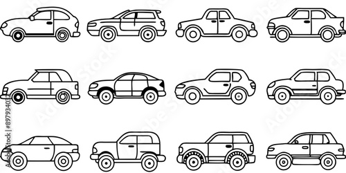 Line Art Car Bundle Collection