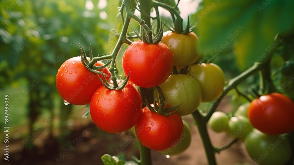 Ripe Tomatoes on Vine Ripe Tomatoes on Vine