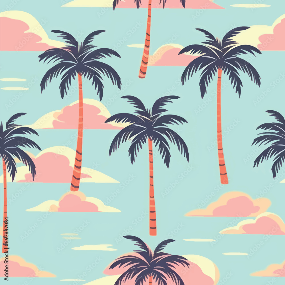 Tropical palm tree pattern Tropical palm tree pattern