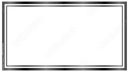 Gradient black Frame isolated on transparent background 