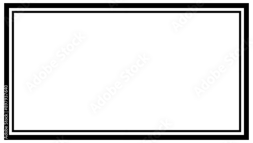 black Frame isolated on transparent background 