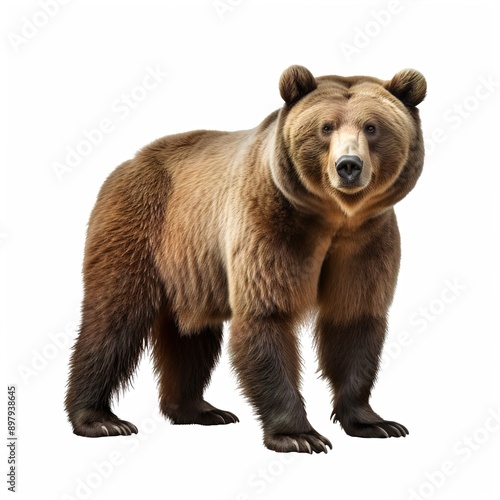 brown bear isolated on white © urwa