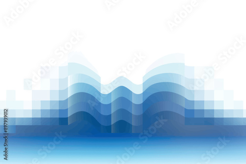 Abstract blue wave pattern
