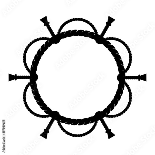 rope circular frame border.eps