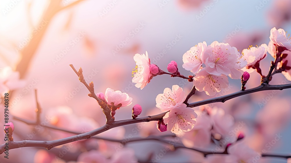 Obraz premium spring pink cherry blossom