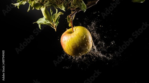 air isolated apple fruit photo