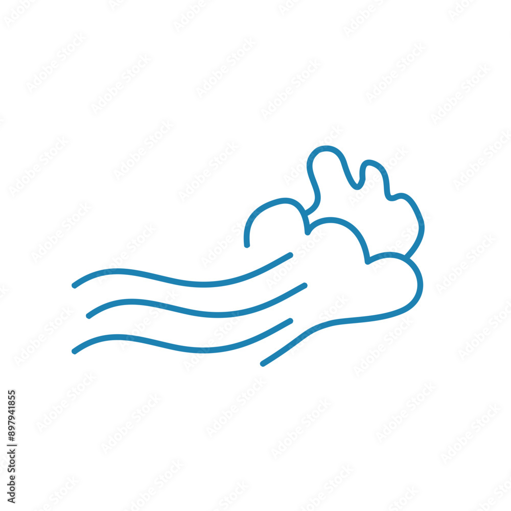 Water wave line icons. Flowing river water and sea wave marks. Water wave line icons. Flowing river water and sea wave marks.