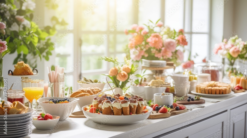 brunch buffet table brunch buffet table