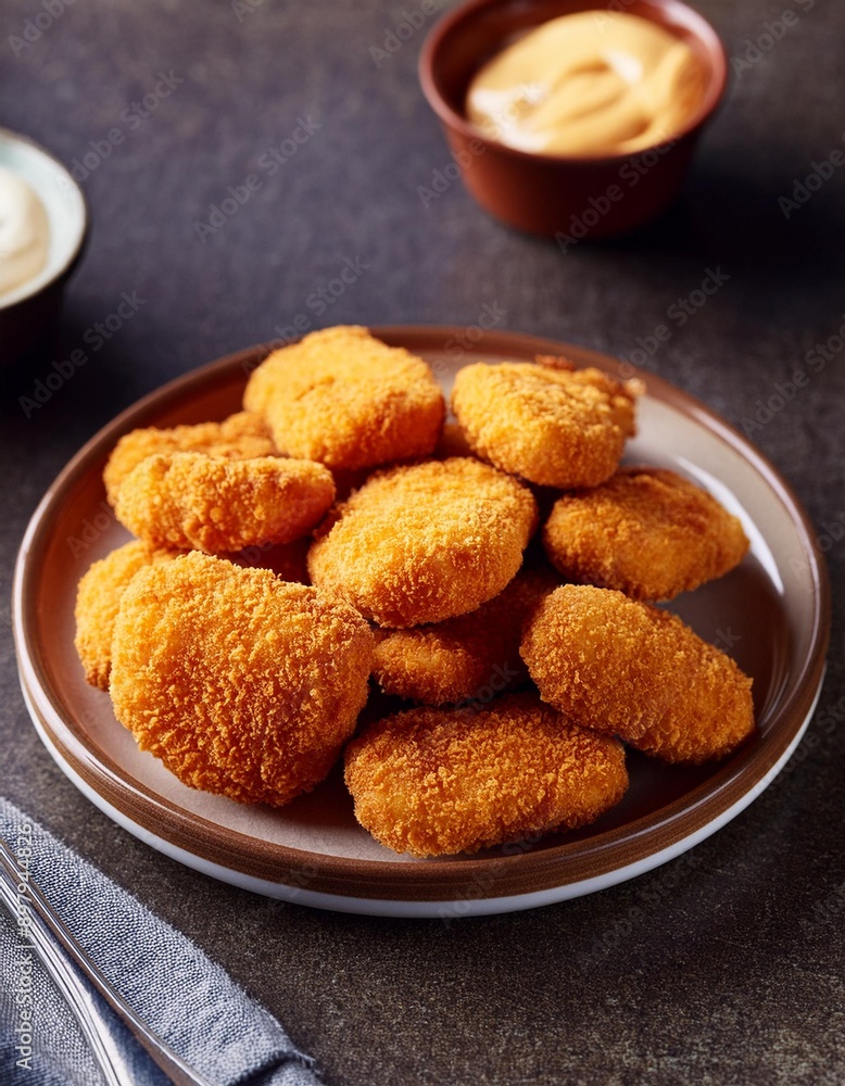 Spicy fried crispy chicken nuggets Spicy fried crispy chicken nuggets