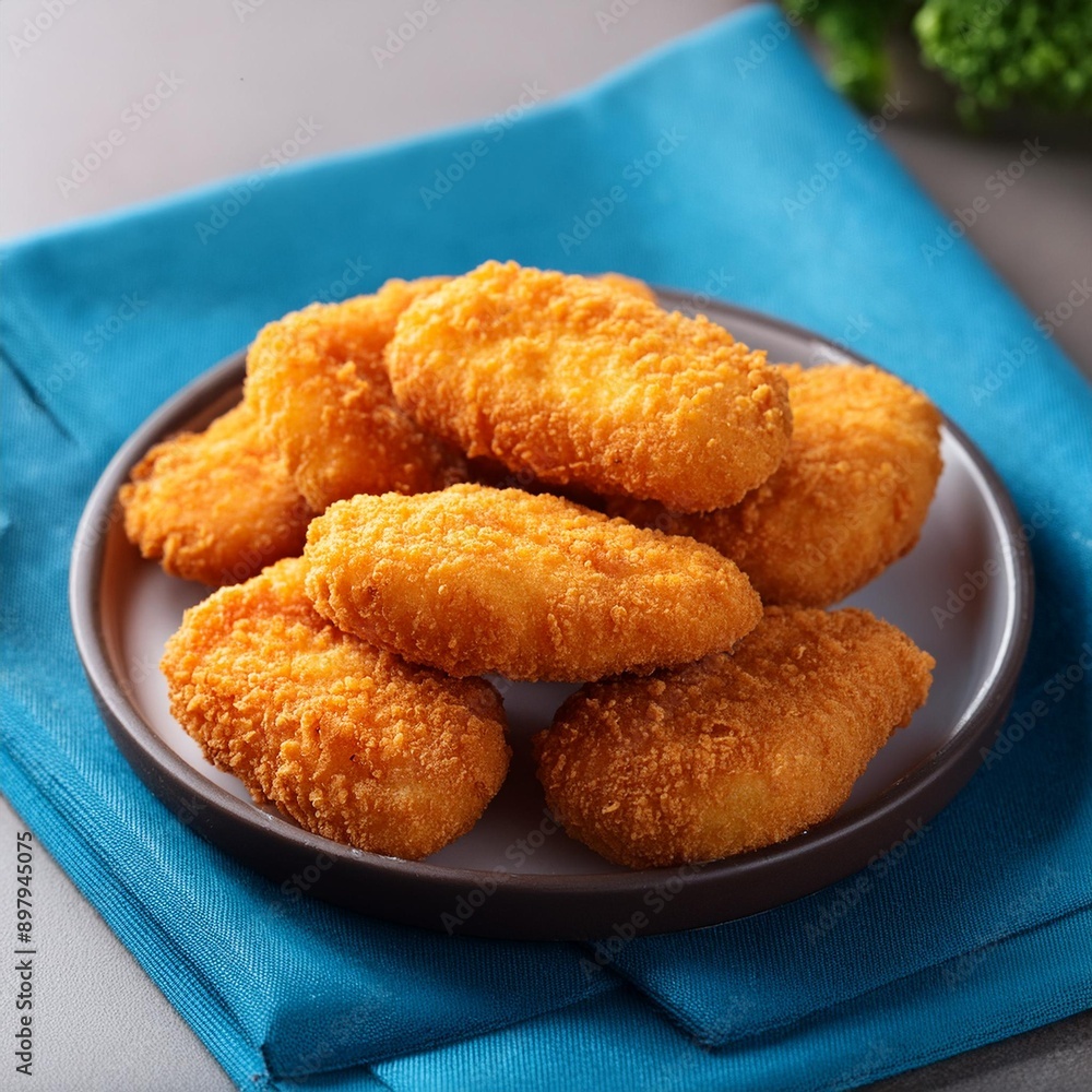 Spicy fried crispy chicken nuggets Spicy fried crispy chicken nuggets