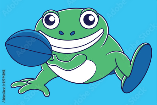 Pool Frog is playing food ball A.eps