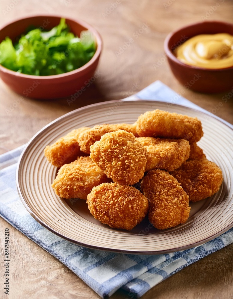 Spicy fried crispy chicken nuggets Spicy fried crispy chicken nuggets