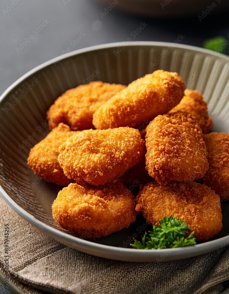 Spicy fried crispy chicken nuggets Spicy fried crispy chicken nuggets