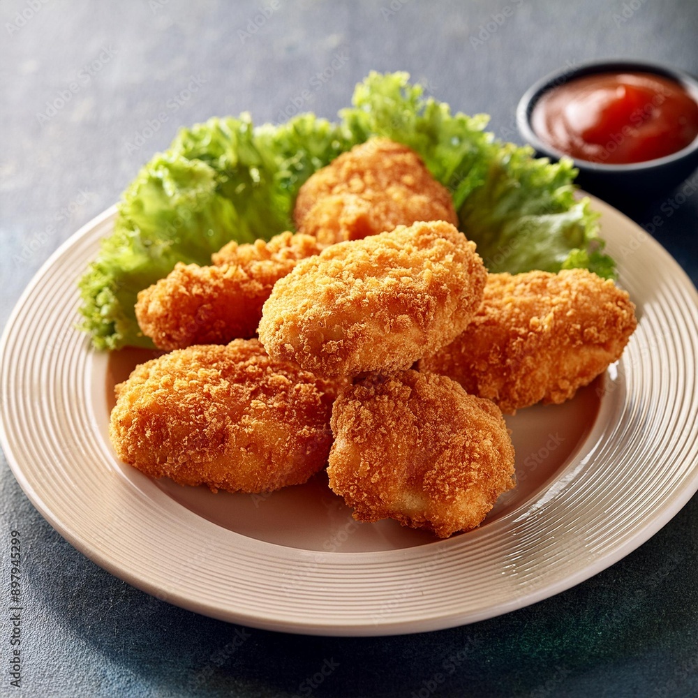 Spicy fried crispy chicken nuggets Spicy fried crispy chicken nuggets