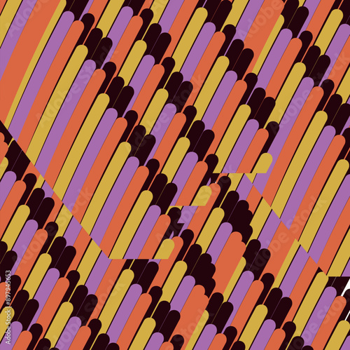 The cut pieces consist of sticks sticking out from the diagonal masses.