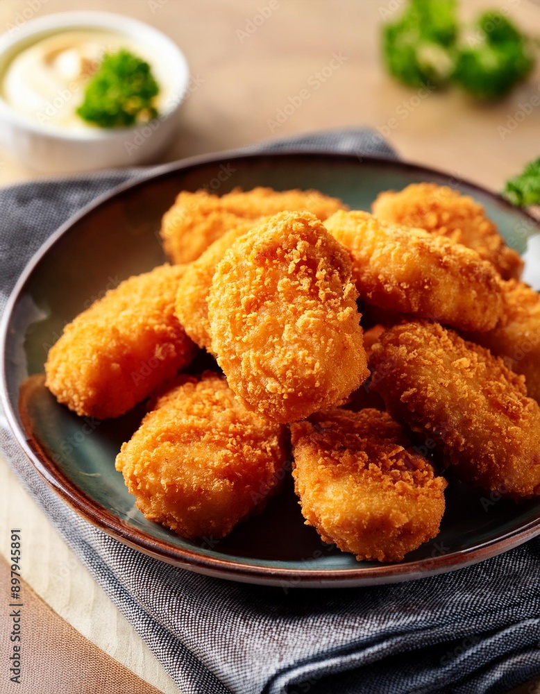 Spicy fried crispy chicken nuggets Spicy fried crispy chicken nuggets
