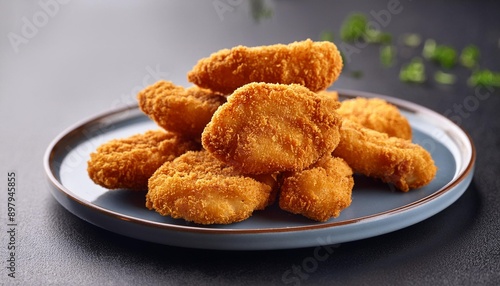 Spicy fried crispy chicken nuggets 