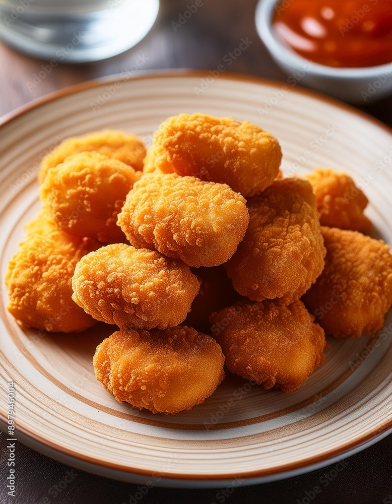 Spicy fried crispy chicken nuggets Spicy fried crispy chicken nuggets