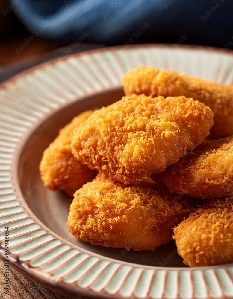 Spicy fried crispy chicken nuggets Spicy fried crispy chicken nuggets