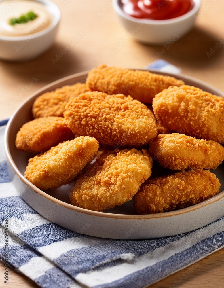 Spicy fried crispy chicken nuggets Spicy fried crispy chicken nuggets