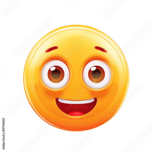 Icon 3d emoji like social media on white background