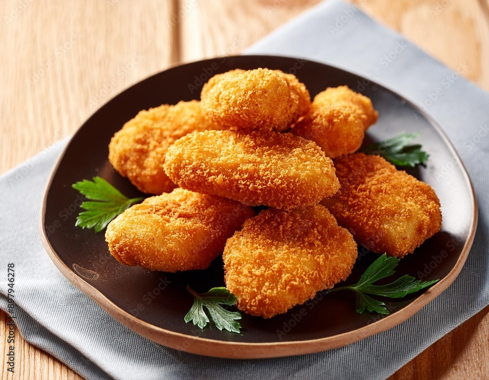 Spicy fried crispy chicken nuggets Spicy fried crispy chicken nuggets
