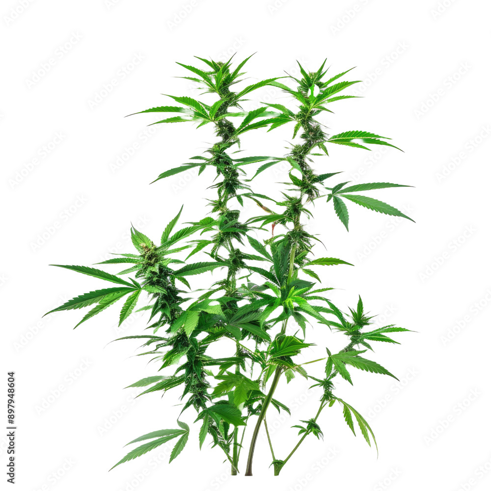 Naklejka premium marijuana plants isolated on white background