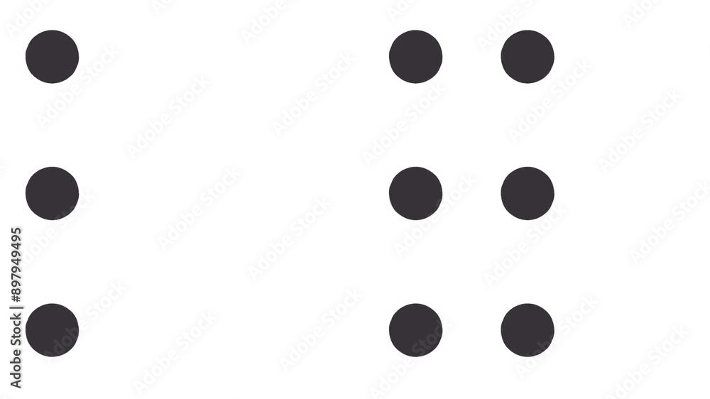 Rows of three vertically placed circles quickly cross the entire canvas. Rows of three vertically placed circles quickly cross the entire canvas.