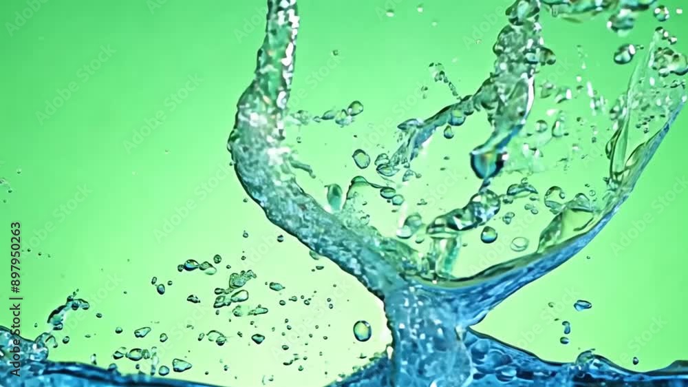 Water Splash Overlay- High-speed shot of water splashing upwards against a green screen. The droplets scatter dynamically, creating a refreshing and energetic effect. Water Splash Overlay- High-speed shot of water splashing upwards against a green screen. The droplets scatter dynamically, creating a refreshing and energetic effect.
