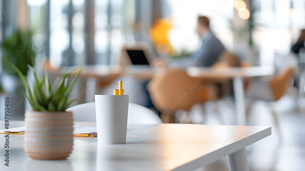A flexible workspace, transformable furniture, collaborative atmosphere. Generative AI illustration A flexible workspace, transformable furniture, collaborative atmosphere. Generative AI illustration