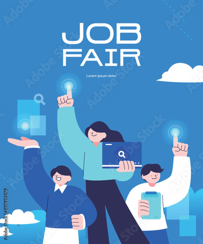 비즈니스 잡페어 일러스트 템플릿 01