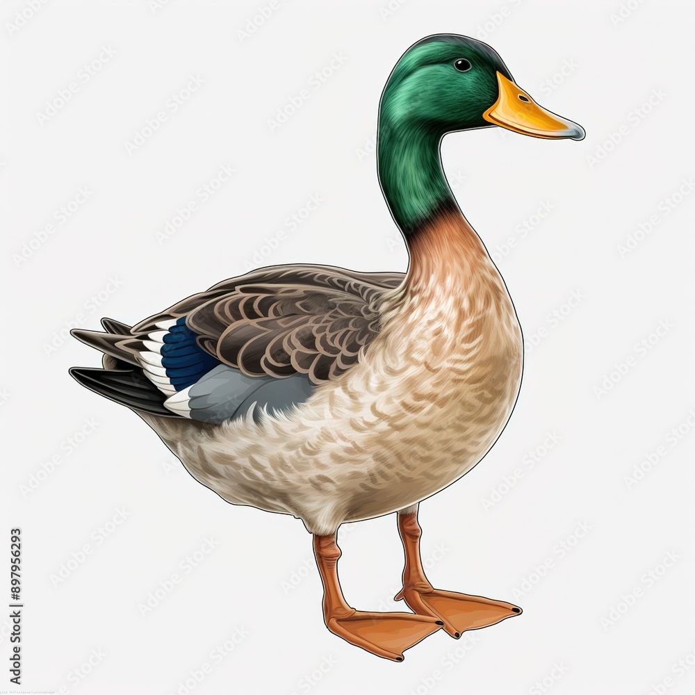 Obraz premium duck isolated on white background