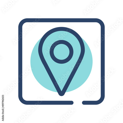 Free Download Location Icon with Rectangle Border - GFXLoad