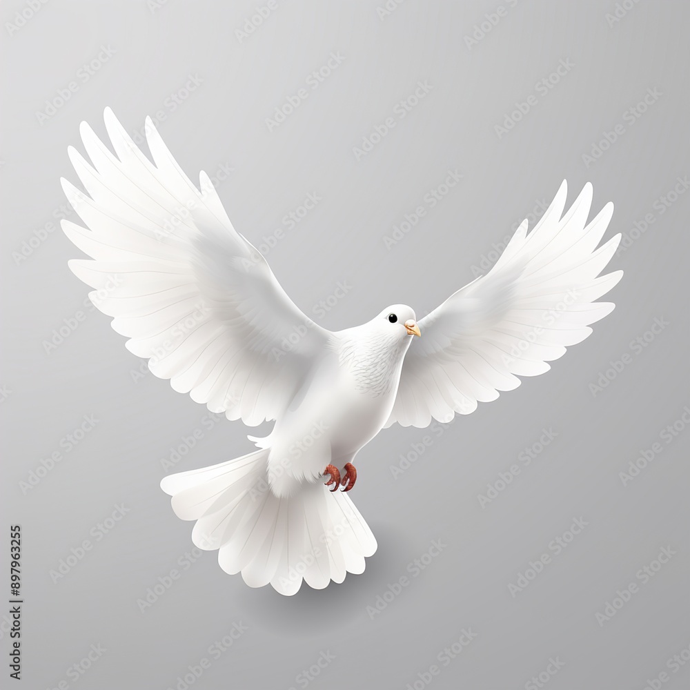 Obraz premium white dove flying