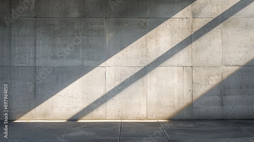 Wallpaper Mural A minimalist composition of shadow and light on a plain wall, creating depth Torontodigital.ca